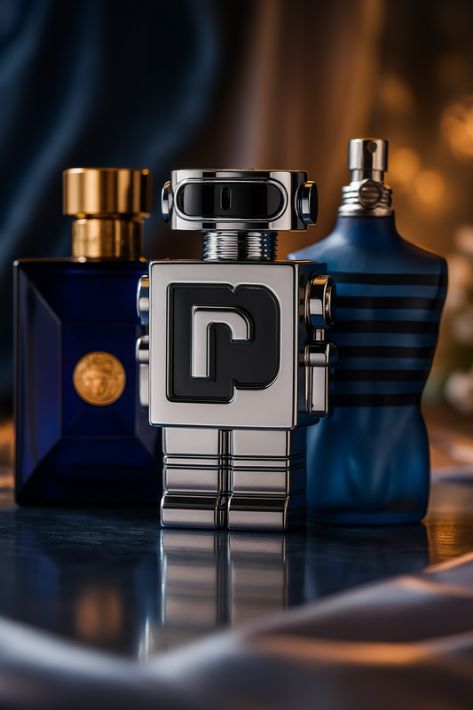 Set de 3 perfumes: Versace Dylan Blue, Paco Rabanne Phantom y Jean Paul Gaultier Ultra Male – 100 ml